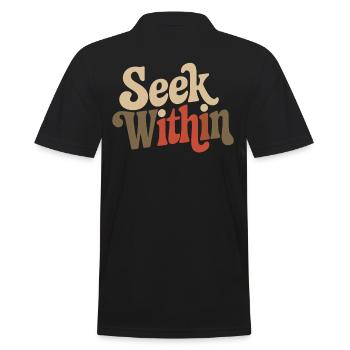 Inspiriere Dich Selbst: Suche Innen - Männer Poloshirt - Schwarz - Hinten - Kai (181cm)