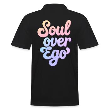 Seele Über Ego Inspirierende Spiritualitätszitate - Männer Poloshirt - Schwarz - Hinten - Kai (181cm)