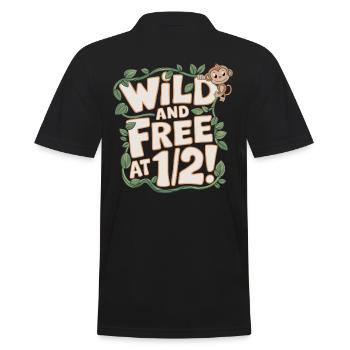 Anniversaire demi-mois sauvage et libre - Polo Homme - noir - Dos - Kai (181cm)