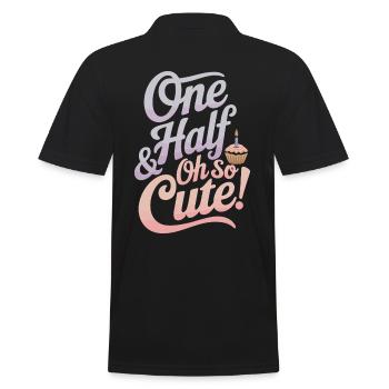 Ein Halbjahr Geburtstag So Süß Text Design - Männer Poloshirt - Schwarz - Hinten - Kai (181cm)