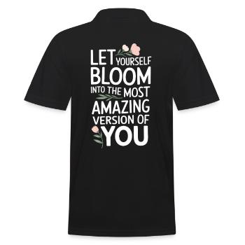 Let yourself blossom In the wonderful version of - Men's Polo Shirt - black - Back - Kai (181cm)