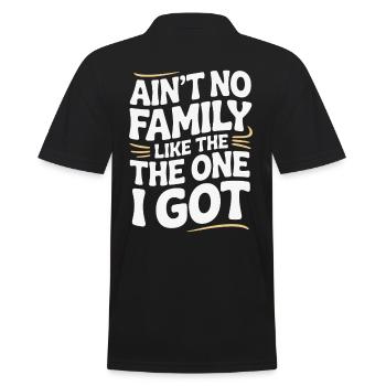 Familie Liebe Spruch - Männer Poloshirt - Schwarz - Hinten - Kai (181cm)
