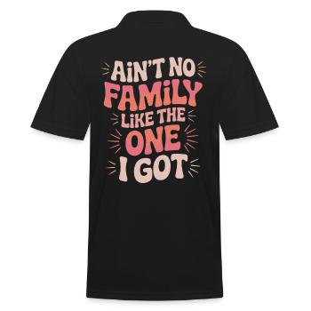 N’y a-t-il pas de famille comme celle que j’ai eue inspirante - Polo Homme - noir - Dos - Kai (181cm)