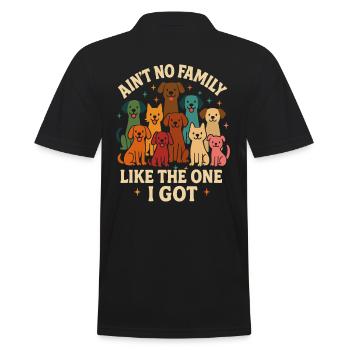 Pas de famille comme la mienne – les chiens et la famille - Polo Homme - noir - Dos - Kai (181cm)