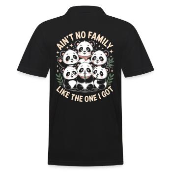 Pas de famille comme celle que j’ai - des pandas mignons - Polo Homme - noir - Dos - Kai (181cm)