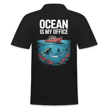 Mon bureau est le biologiste marin océanographique biologie requin - Polo Homme - noir - Dos - Kai (181cm)