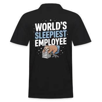 Employé fatigué Design pour l’humour de bureau et - Polo Homme - noir - Dos - Kai (181cm)