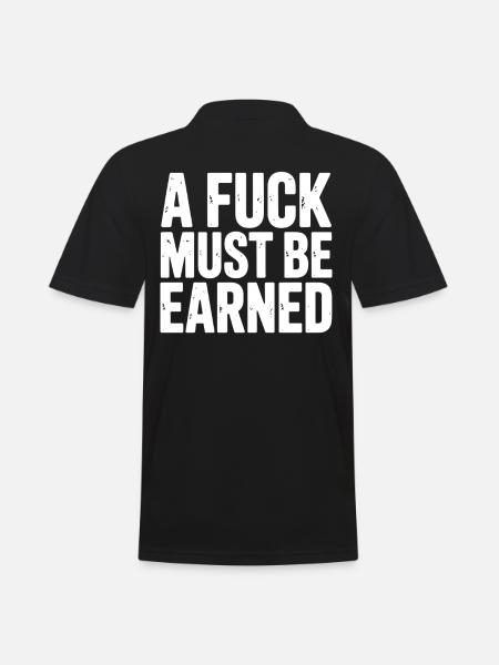 Une doit être mérité - Polo Homme - noir