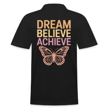 Rêves Foi Atteindre une Affirmation Positive - Polo Homme - noir - Dos - Kai (181cm)