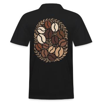 Café en grains L’élégance pour les amoureux - Polo Homme - noir - Dos - Kai (181cm)