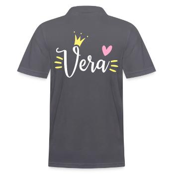Vera Name Krone Design Image Download Löschen Mehr - Männer Poloshirt - Anthrazit - Hinten - Nico (186cm)