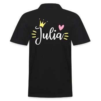 Couronne de nom Julia - Polo Homme - noir - Dos - Kai (181cm)