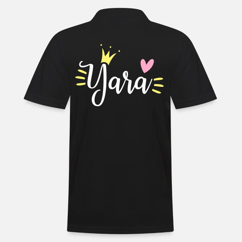 Yara Name Crown - Men's Polo Shirt - black