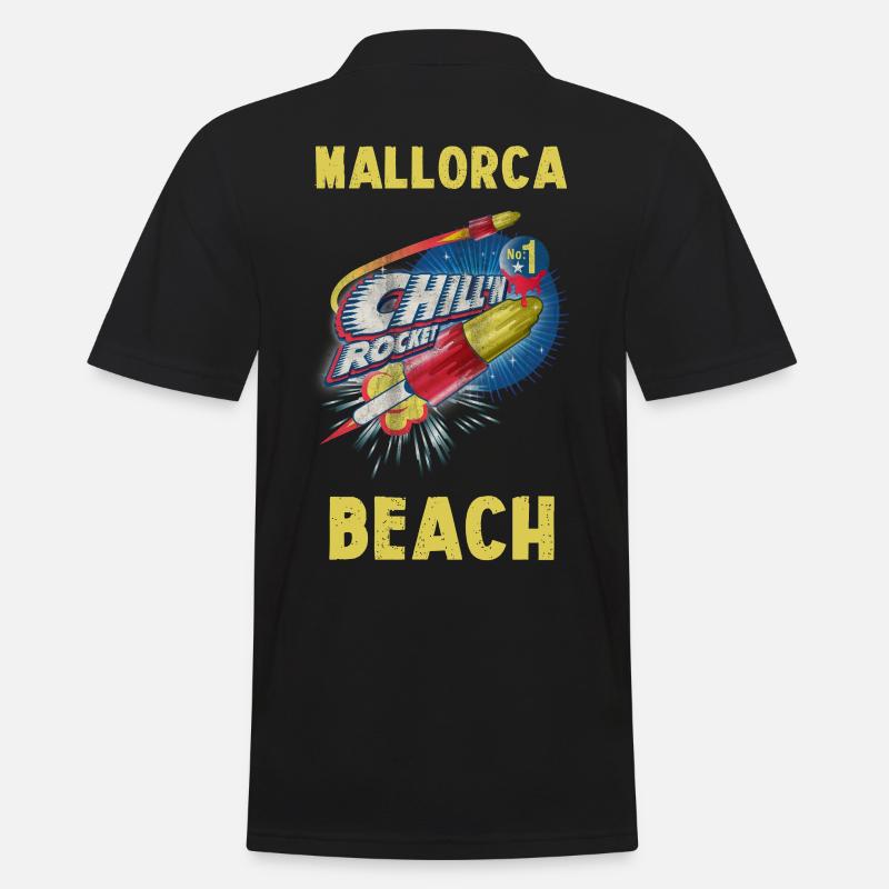 Plage de Majorque - Polo Homme - noir