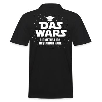 Das Wars Matura bestanden lustiger Spruch - Männer Poloshirt - Schwarz - Hinten - Kai (181cm)