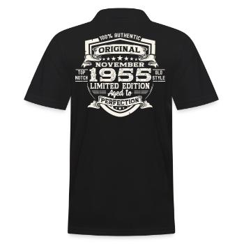 Original novembre 1955 67e anniversaire cadeau - Polo Homme - noir - Dos - Kai (181cm)