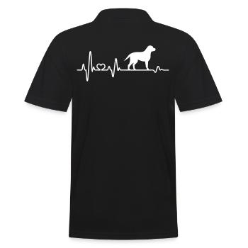Labrador Heartbeat Chien Chien Amour Race de Chien - Polo Homme - noir - Dos - Kai (181cm)