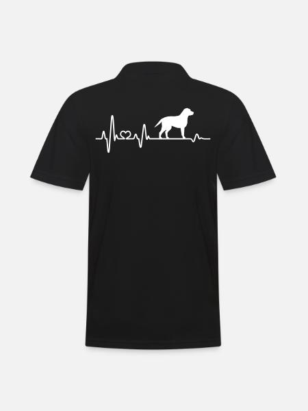Labrador Heartbeat Hund Hund Love Hund Race - Herre poloshirt - sort