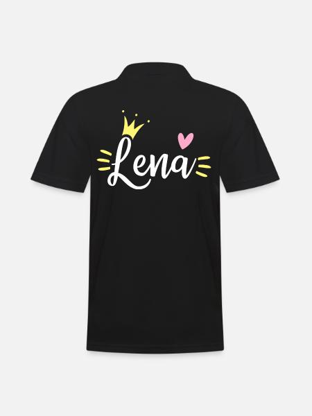 Lena Name Crown - Men's Polo Shirt - black