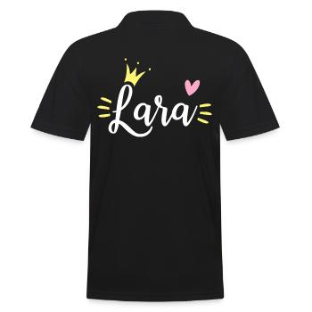 Couronne de nom Lara - Polo Homme - noir - Dos - Kai (181cm)