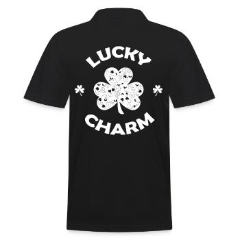 Lucky Charm st patrick's day - Men's Polo Shirt - black - Back - Kai (181cm)