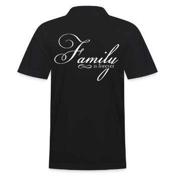 Family is forever - Männer Poloshirt - Schwarz - Hinten - Kai (181cm)