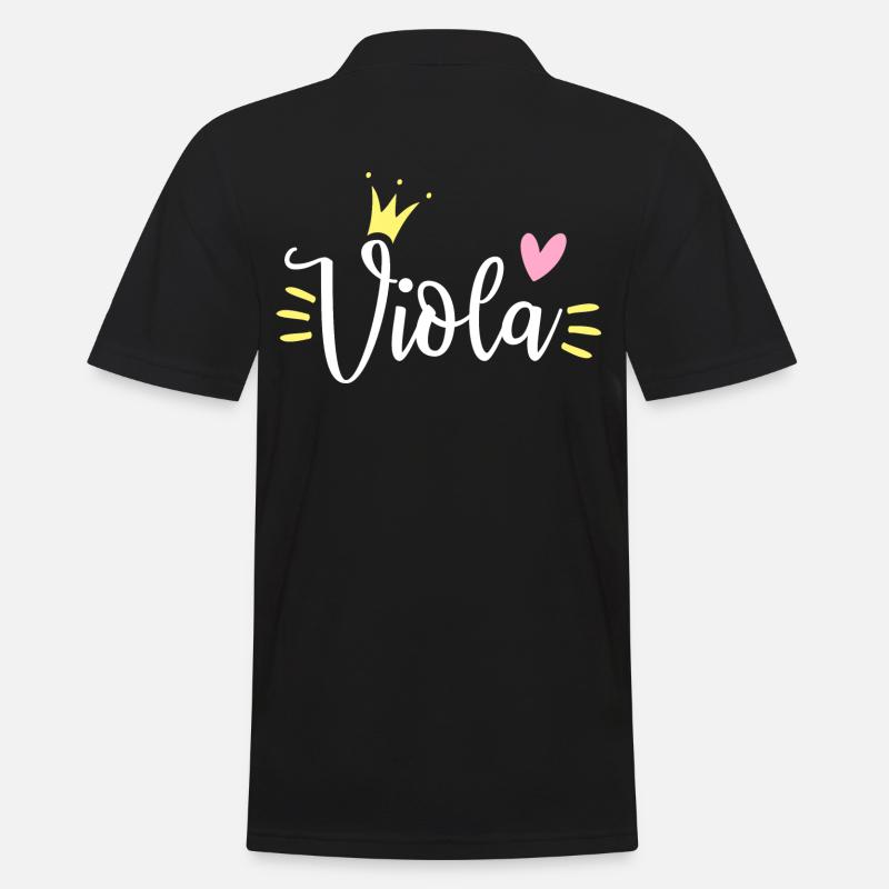 Viola Name Krone - Männer Poloshirt - Schwarz