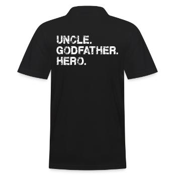 Uncle Godfather Hero Gift for Uncle or Brother - Polo Homme - noir - Dos - Kai (181cm)