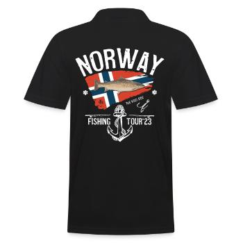 Excursion de pêche en Norvège 2023 (Garantie du prix le plus bas) - Polo Homme - noir - Dos - Kai (181cm)