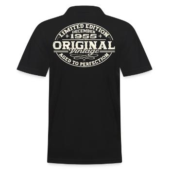 Cadeau original du 67e anniversaire de décembre 1955 - Polo Homme - noir - Dos - Kai (181cm)