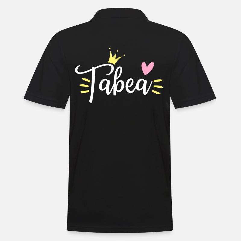 Tabea Name Crown - Men's Polo Shirt - black