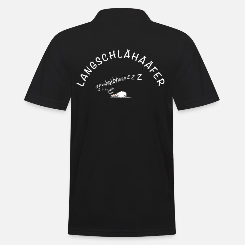 Langschläfer Schlafmütze - Männer Poloshirt - Schwarz