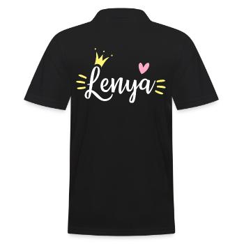 Couronne de nom Lenya - Polo Homme - noir - Dos - Kai (181cm)