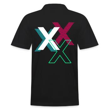 Lettre X - Polo Homme - noir - Dos - Kai (181cm)