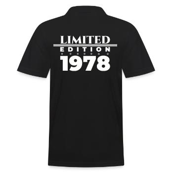 Born 1978 45th birthday Gift man/ woman - Men's Polo Shirt - black - Back - Kai (181cm)