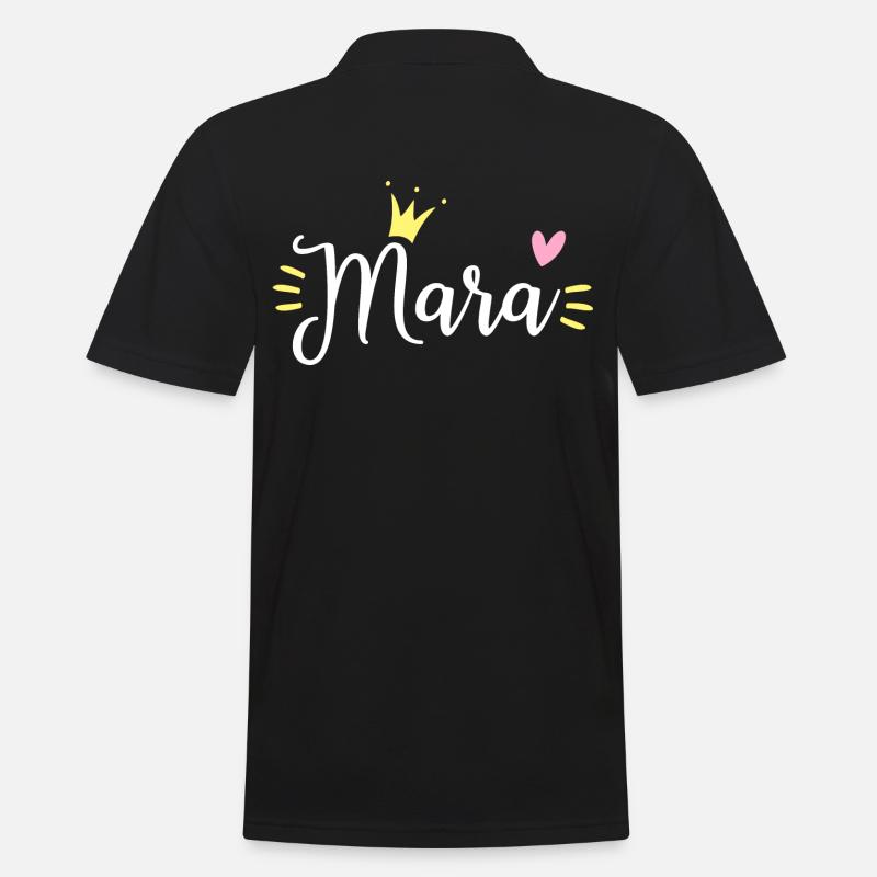 Mara Name Crown - Men's Polo Shirt - black