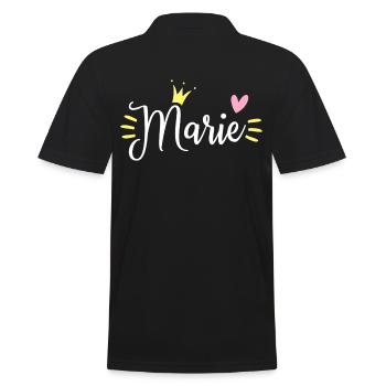 Couronne de nom de Marie - Polo Homme - noir - Dos - Kai (181cm)