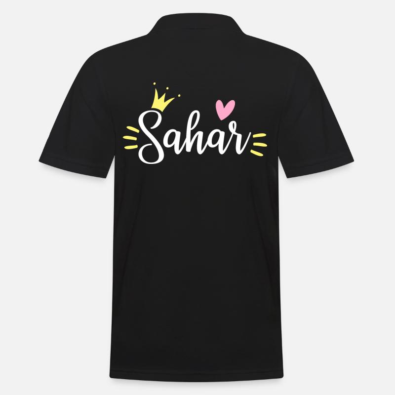 Sahar Name Crown - Men's Polo Shirt - black