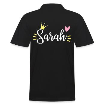 Couronne de nom de Sarah - Polo Homme - noir - Dos - Kai (181cm)
