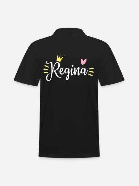 Regina Name Crown - Men's Polo Shirt - black