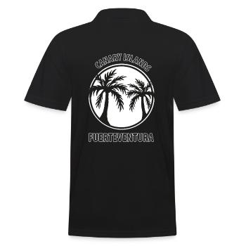 Canary Islands Fuerteventura Palm - Men's Polo Shirt - black - Back - Kai (181cm)