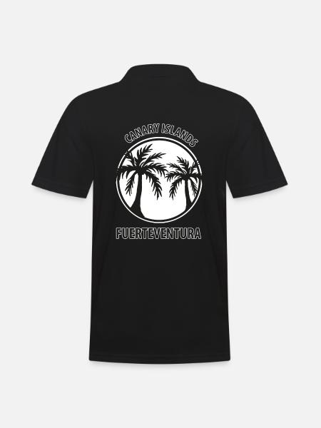 Canary Islands Fuerteventura Palm - Men's Polo Shirt - black