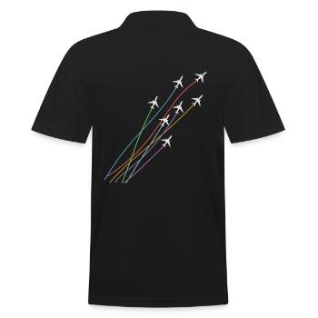 Aircraft squadron Squadron formation Flight - Men's Polo Shirt - black - Back - Kai (181cm)