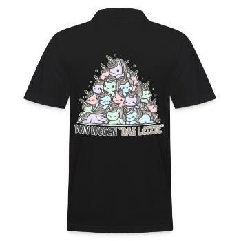 Drôle de dicton de licorne - Polo Homme - noir - Dos - Kai (181cm)
