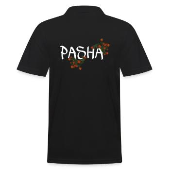 Pasha - Männer Poloshirt - Schwarz - Hinten - Kai (181cm)