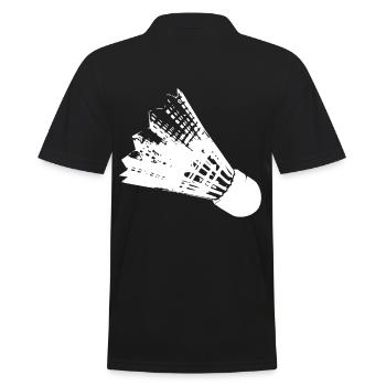 Federball - Männer Poloshirt - Schwarz - Hinten - Kai (181cm)