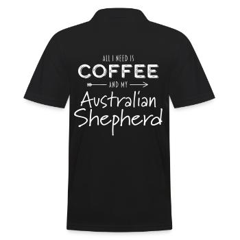 Australian Shepherd cadeau de chien de refuge - Polo Homme - noir - Dos - Kai (181cm)