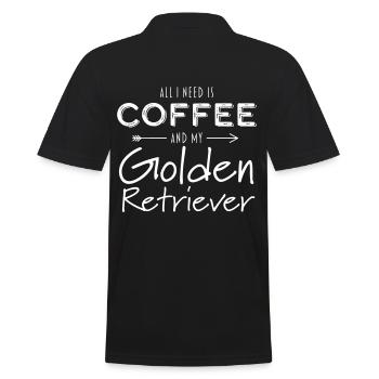 Café pour chien Golden Retriever - Polo Homme - noir - Dos - Kai (181cm)