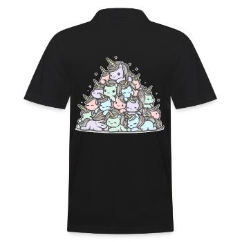 Licorne Bouquet Drôle - Polo Homme - noir - Dos - Kai (181cm)