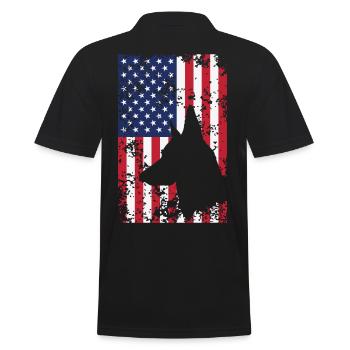 Dog Soldier National Hero Proud Patriotic - Men's Polo Shirt - black - Back - Kai (181cm)